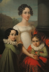 portret grofice Katarine Pejacevic rodj. jankovic sa sinom i pastorkom 